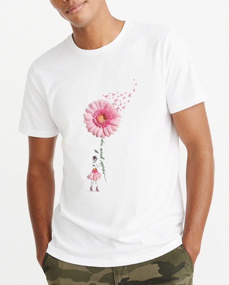 Top Breast Cancer Flower Girl Never Give Up shirt 4 1 - Top Breast Cancer Flower Girl Never Give Up shirt