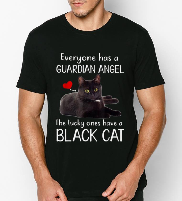 Top Everyone has guardian angel the lucky ones have a black cat shirt 4 - Top Everyone has guardian angel the lucky ones have a black cat shirt