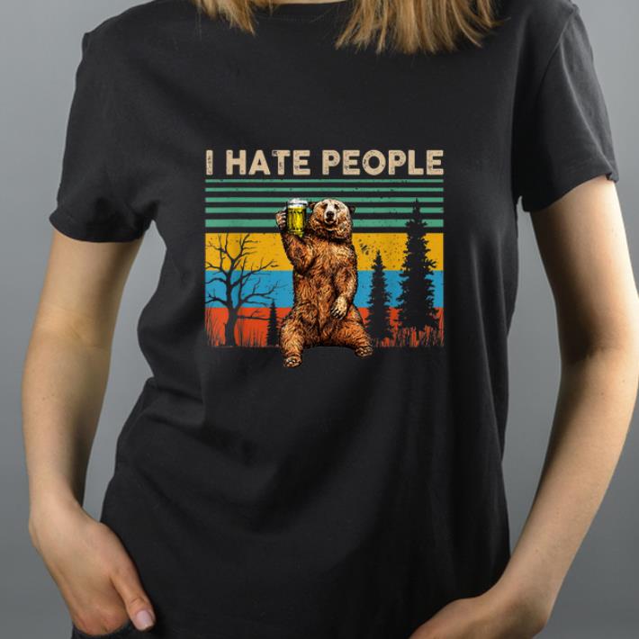Top I Hate People Bear Drinking Beer Vintage shirt 4 - Top I Hate People - Bear Drinking Beer Vintage shirt