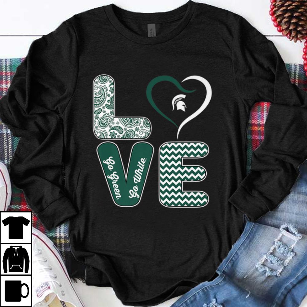 Top Michigan State Spartans Stacked Love shirt 1 - Top Michigan State Spartans Stacked Love shirt