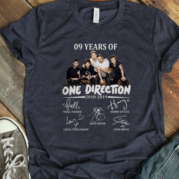 Top One Direction 09 Years 2010 2019 Signatures shirt 1 - Top One Direction 09 Years 2010-2019 Signatures shirt