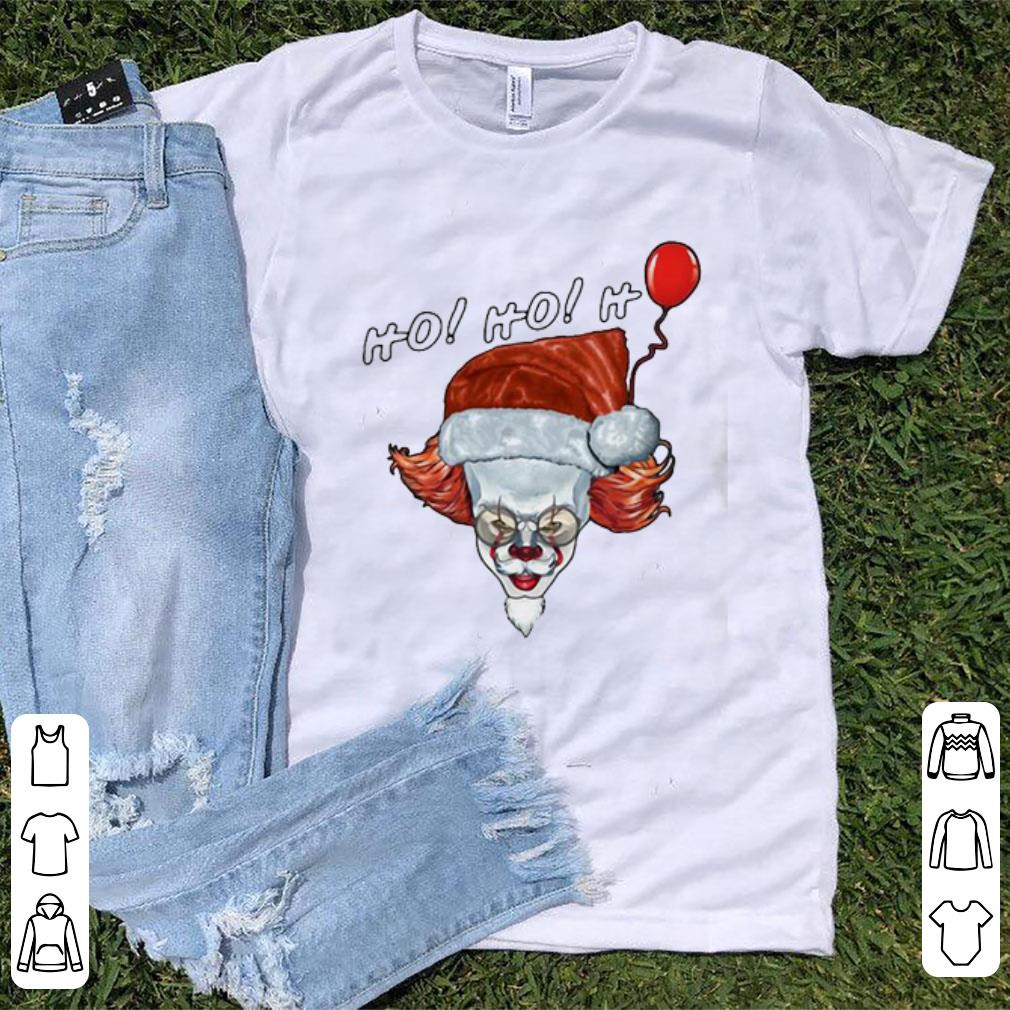 Top Pennywise IT Ho Ho Ho Santa Claus shirt 1 - Top Pennywise IT Ho Ho Ho Santa Claus shirt