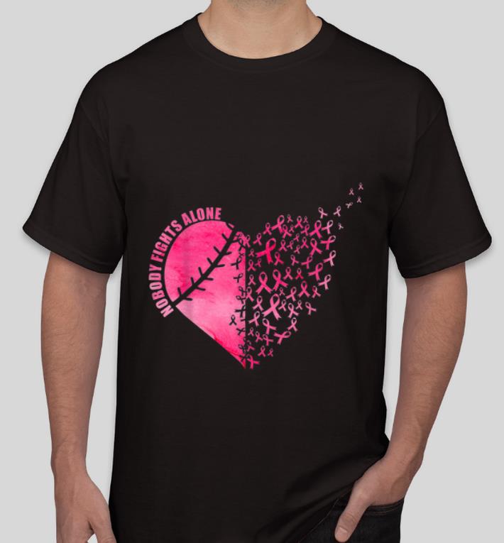 Top Softball Baseball Heart Breast Cancer Nobody Fights Alone shirt 4 - Top Softball Baseball Heart Breast Cancer Nobody Fights Alone shirt