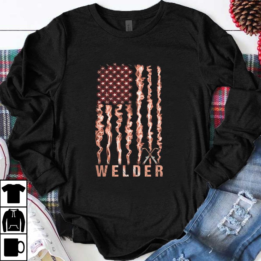 Top Welder American flag shirt 1 - Top Welder American flag shirt