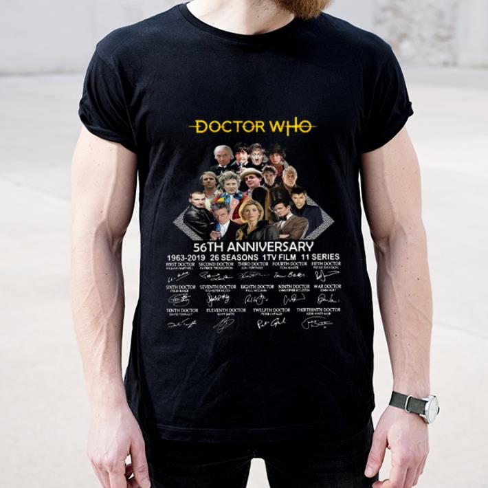Awesome Doctor Who 56th Anniversary 1963 2019 signatures shirt 4 - Awesome Doctor Who 56th Anniversary 1963 2019 signatures shirt