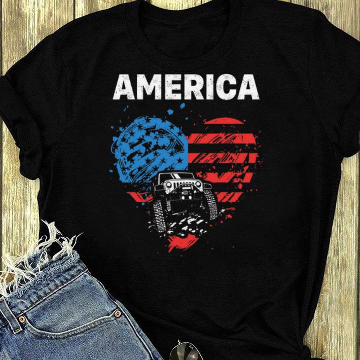 Awesome Jeep Car America Flag Heart shirt 4 - Awesome Jeep Car America Flag Heart shirt
