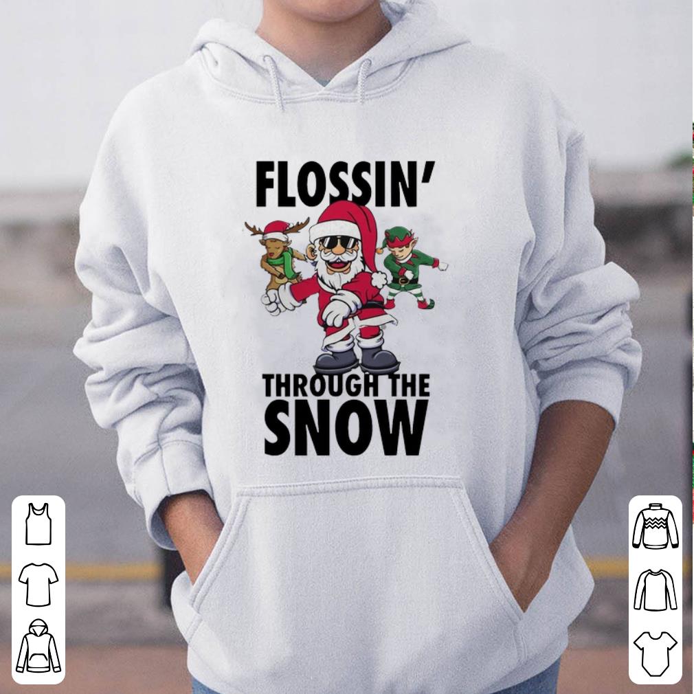 Awesome Santa Claus Flossing through the snow Christmas shirt 4 - Awesome Santa Claus Flossing through the snow Christmas shirt