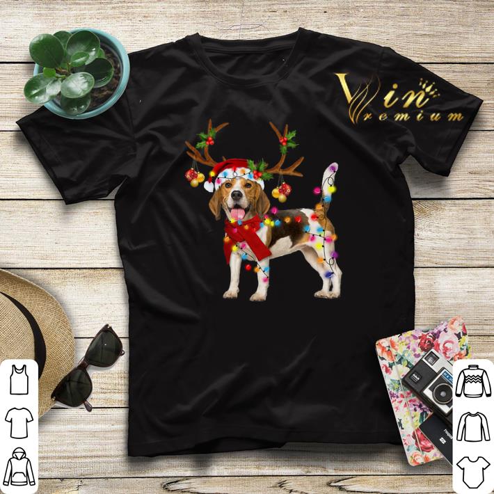 Beagle gorgeous reindeer Christmas light shirt sweater 4 - Beagle gorgeous reindeer Christmas light shirt sweater