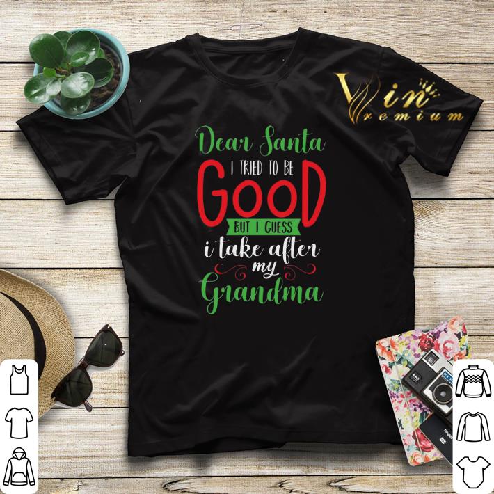 Dear Santa i tried to be good but i guess i take after my grandma Christmas shirt 4 - Dear Santa i tried to be good but i guess i take after my grandma Christmas shirt