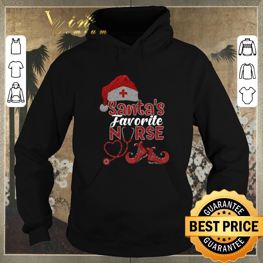 Funny Christmas Glitter Santa's favorite nurse shirt Funny Christmas Glitter Santa s favorite nurse shirt 4 - Funny Christmas Glitter Santa's favorite nurse shirt