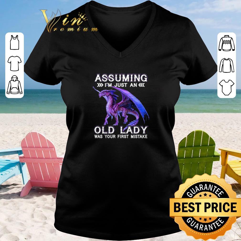 Funny Purple Dragon Assuming I m just an old lady was your first mistake shirt sweater 2019 2 - Funny Purple Dragon Assuming I’m just an old lady was your first mistake shirt sweater 2019