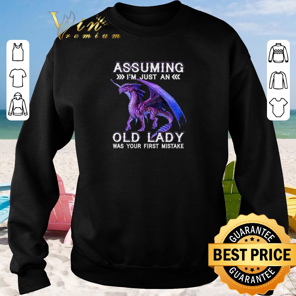 Funny Purple Dragon Assuming I m just an old lady was your first mistake shirt sweater 2019 3 - Funny Purple Dragon Assuming I’m just an old lady was your first mistake shirt sweater 2019