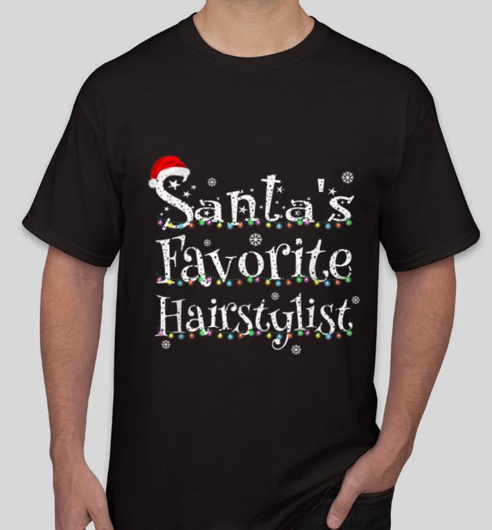 Funny Santa s Favorite Hairstylist Xmas Lights shirt 4 - Funny Santa's Favorite Hairstylist Xmas Lights shirt