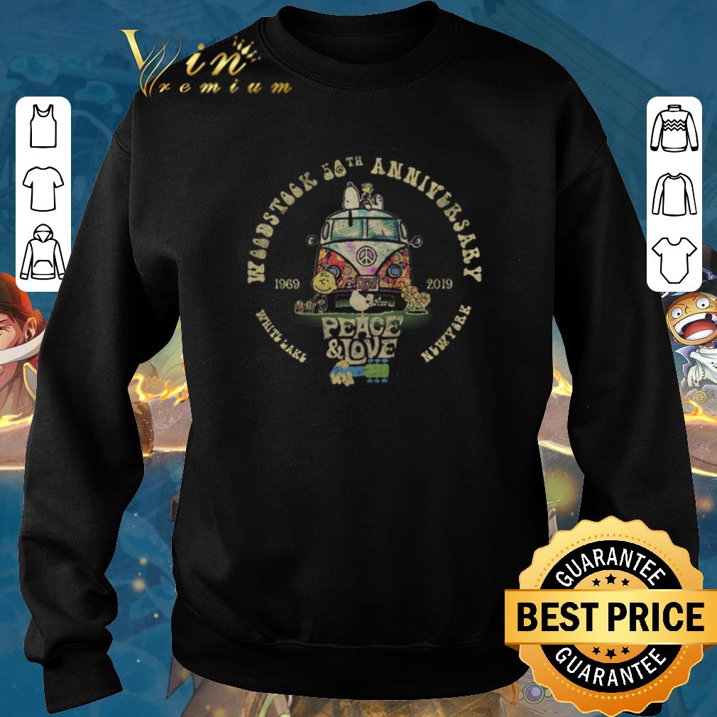 Funny Snoopy Woodstock 50th anniversary 1969 2019 peace love Hippie shirt sweater 2019 4 - Funny Snoopy Woodstock 50th anniversary 1969-2019 peace & love Hippie shirt sweater 2019