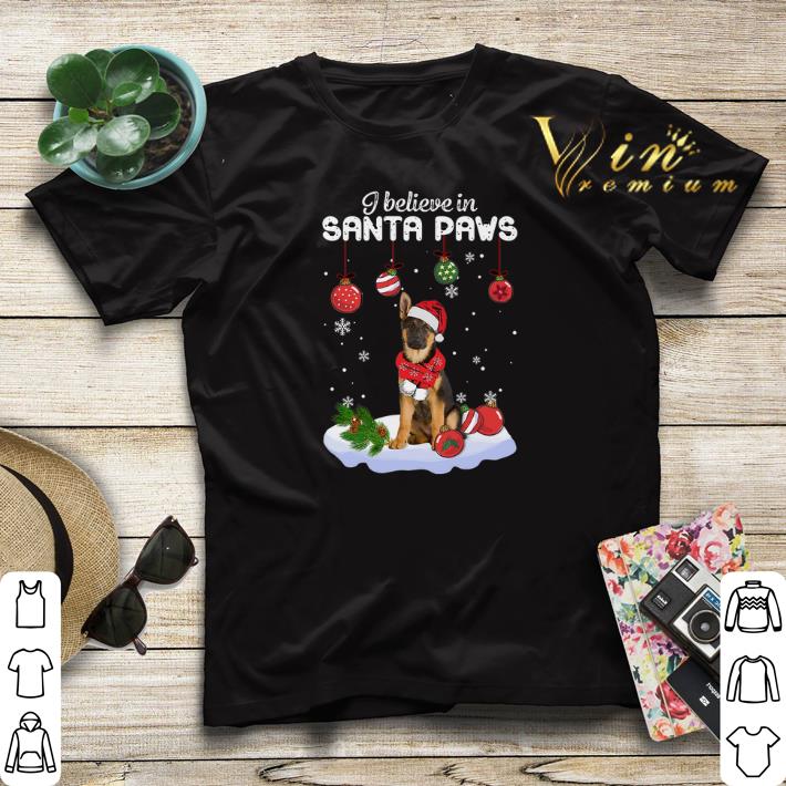 German Shepherd I believe in Santa Paws Christmas shirt sweater 4 - German Shepherd I believe in Santa Paws Christmas shirt sweater