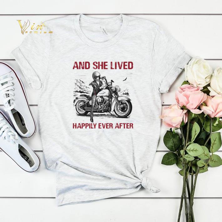 Girl bike And she lived happily ever after shirt sweater 4 - Girl bike And she lived happily ever after shirt sweater