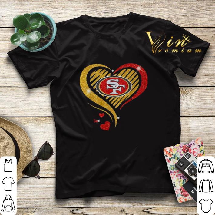 Glitter love San Francisco 49er heart shirt sweater 4 - Glitter love San Francisco 49er heart shirt sweater