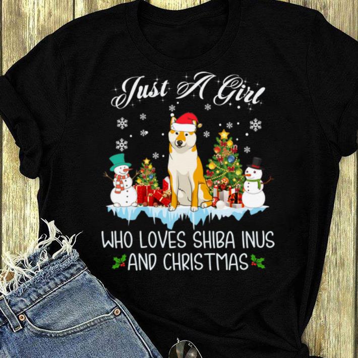 Great Just A Girl Loves Shiba Inu And Christmas shirt 4 - Great Just A Girl Loves Shiba Inu And Christmas shirt