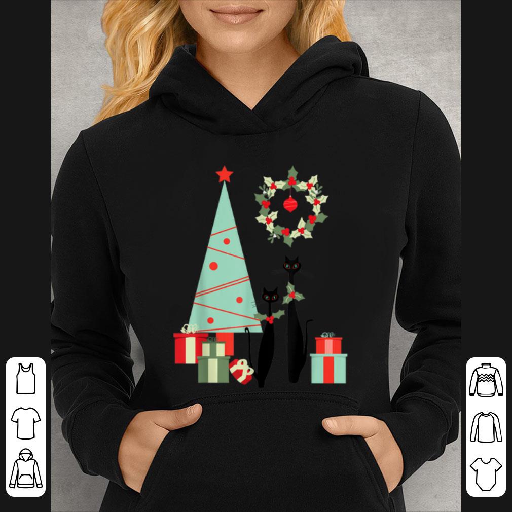 Hot Atomic Era Mid Century Modern Cool Cat Pair Christmas Tree shirt 4 - Hot Atomic Era Mid Century Modern Cool Cat Pair Christmas Tree shirt