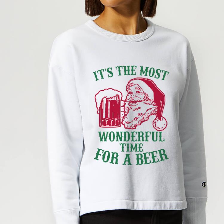 Hot Santa Claus it s the most wonderful time for a beer Christmas shirt 4 - Hot Santa Claus it’s the most wonderful time for a beer Christmas shirt