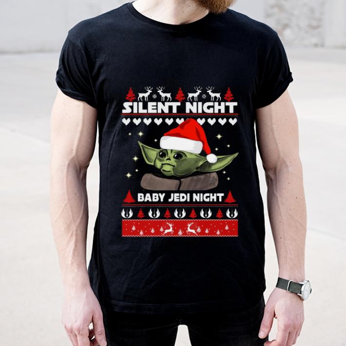 Hot Silent Night baby Jedi Knight ugly christmas Baby Yoda shirt 4 - Hot Silent Night baby Jedi Knight ugly christmas Baby Yoda shirt