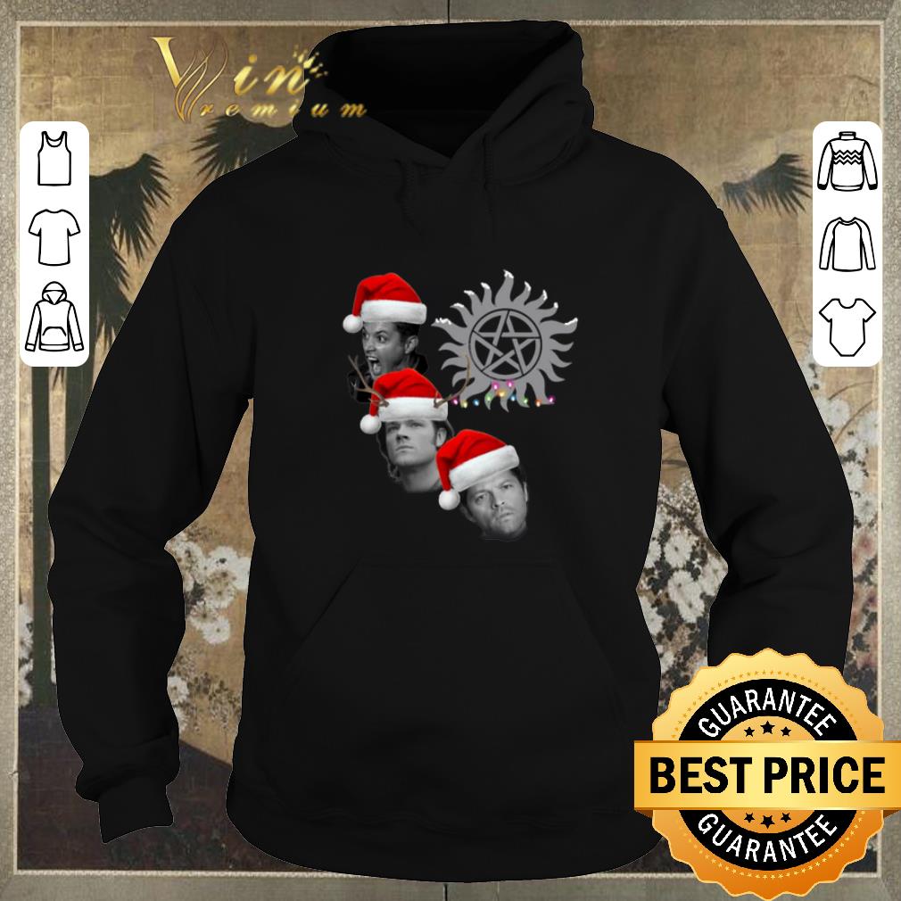 Hot Supernatural Winchester Brothers And Castiel Christmas shirt sweater 4 - Hot Supernatural Winchester Brothers And Castiel Christmas shirt sweater
