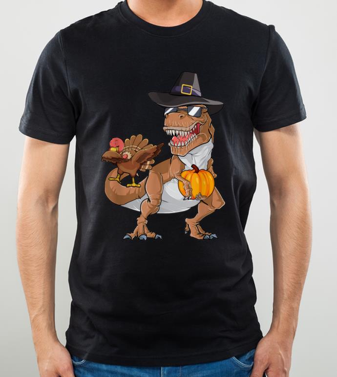 Hot Thanksgiving T Rex Dinosaur Dabbing Turkey shirt 4 - Hot Thanksgiving T-Rex Dinosaur Dabbing Turkey shirt