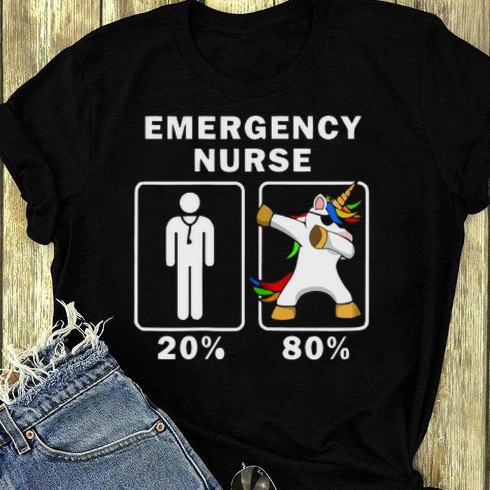 Nice Emergency Nurse Unicorn Dabbing 20 80 shirt 4 - Nice Emergency Nurse Unicorn Dabbing 20% 80% shirt