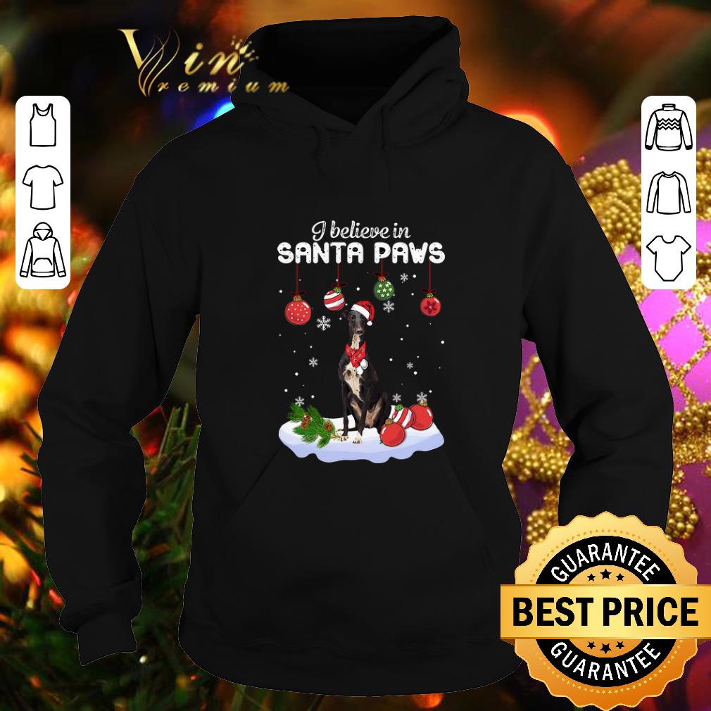 Nice Greyhound i believe in Santa paws Christmas shirt 4 - Nice Greyhound i believe in Santa paws Christmas shirt
