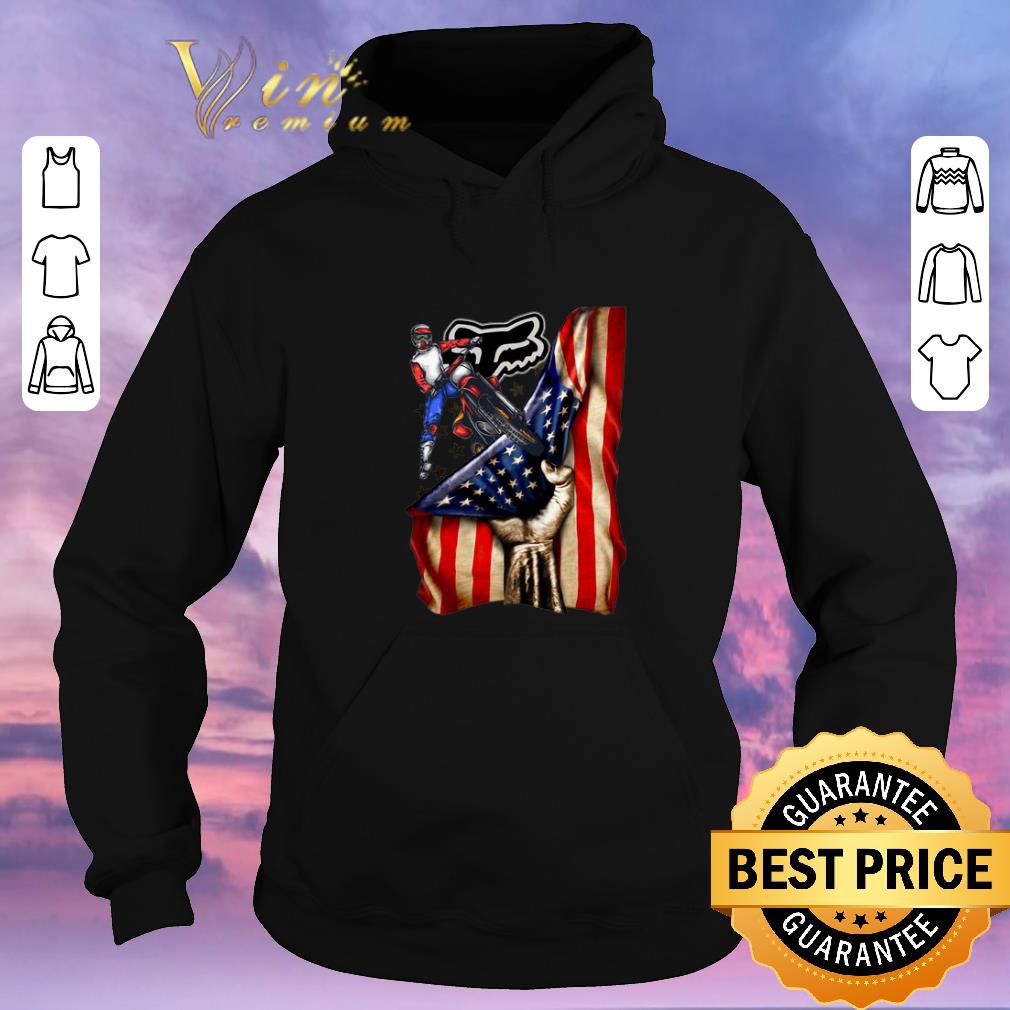 Nice Motorcycle Fox Racing American flag shirt sweater 4 - Nice Motorcycle Fox Racing American flag shirt sweater