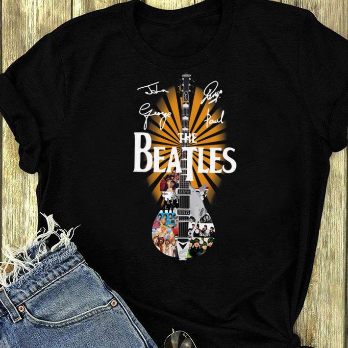 Nice The Beatles Guitar Signatures shirt 4 - Nice The Beatles Guitar Signatures shirt
