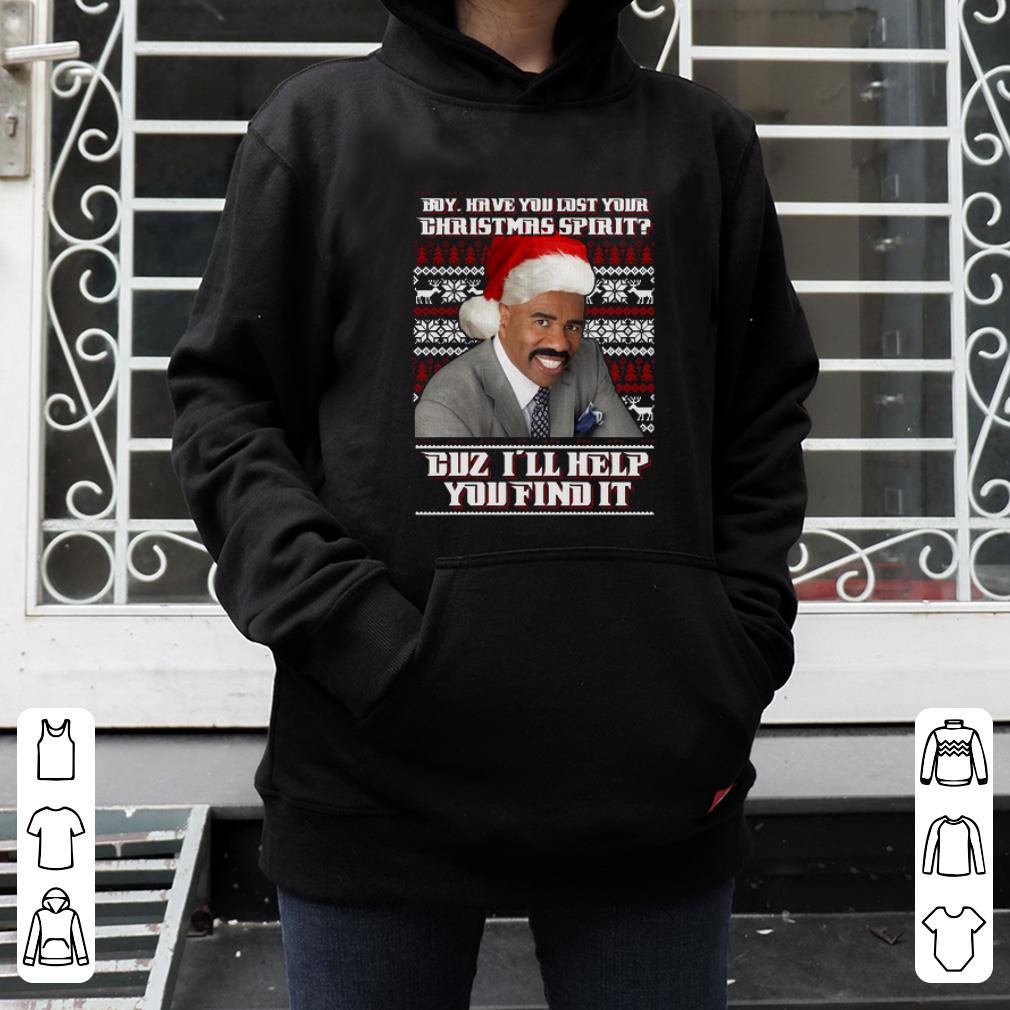 Nice Ugly christmas Santa Steve Harvey Boy have you lost your christmas spirit duz I ll help you find it shirt 4 - Nice Ugly christmas Santa Steve Harvey Boy have you lost your christmas spirit duz I’ll help you find it shirt