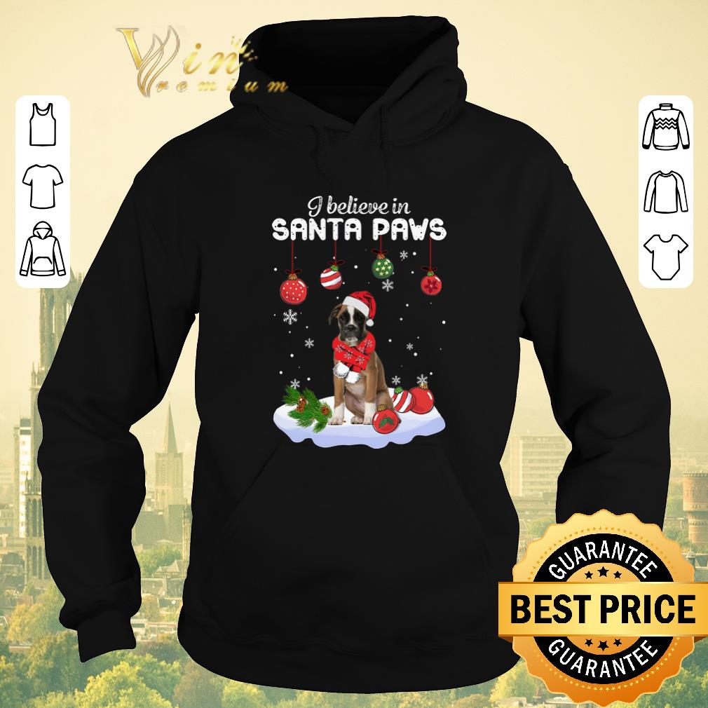 Official Boxer i believe in Santa paws Christmas shirt 4 - Official Boxer i believe in Santa paws Christmas shirt