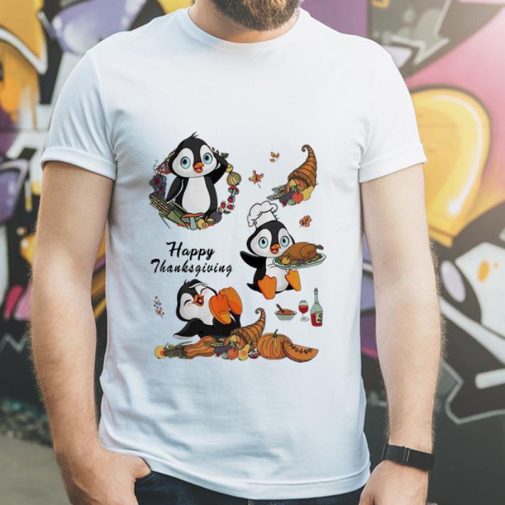 Official Cute Penguins Happy Thanksgiving Day shirt 4 - Official Cute Penguins Happy Thanksgiving Day shirt