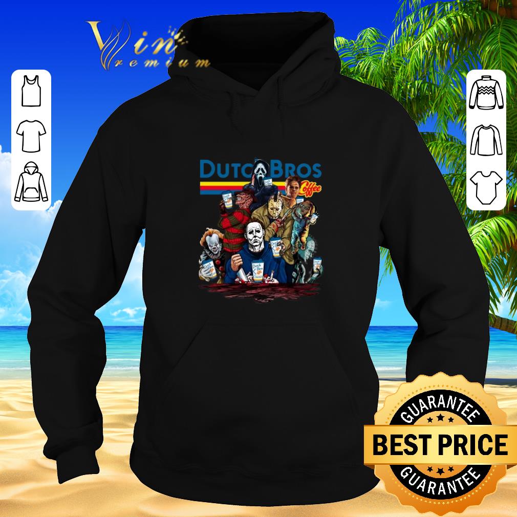 Official Dutch Bros Coffee Horror movie characters shirt sweater 2019 4 - Official Dutch Bros Coffee Horror movie characters shirt sweater 2019