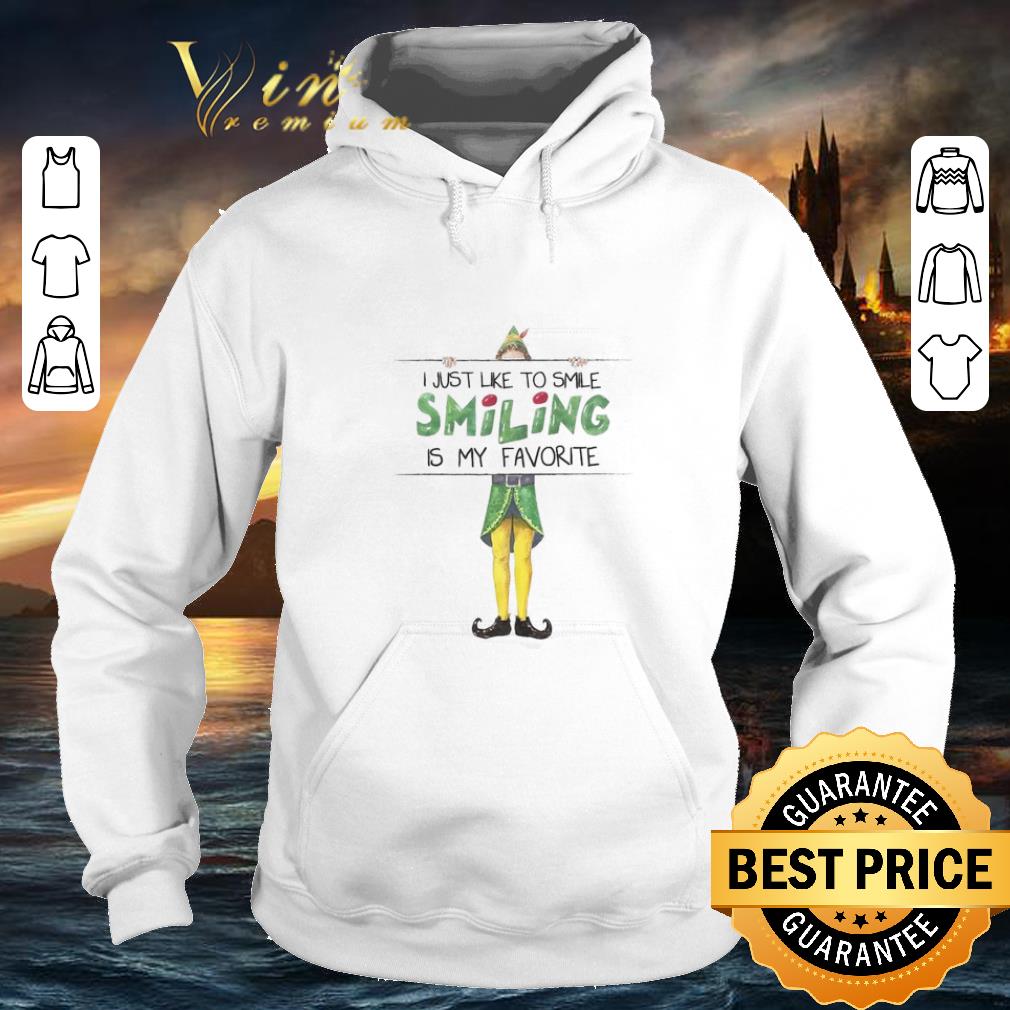 Official Elf i just like to smile smiling is my favorite Christmas shirt 4 - Official Elf i just like to smile smiling is my favorite Christmas shirt