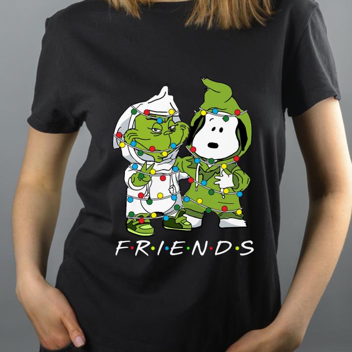 Official Friends Grinch and Snoopy light christmas shirt 4 - Official Friends Grinch and Snoopy light christmas shirt