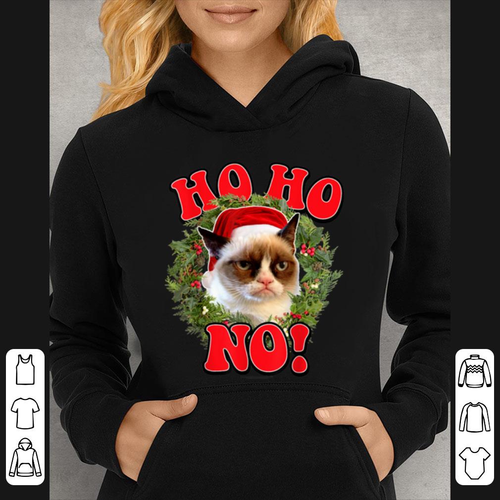 Official Grumpy Cat Ho Ho No Christmas Wreath Holiday Graphic shirt 4 - Official Grumpy Cat Ho Ho No Christmas Wreath Holiday Graphic shirt