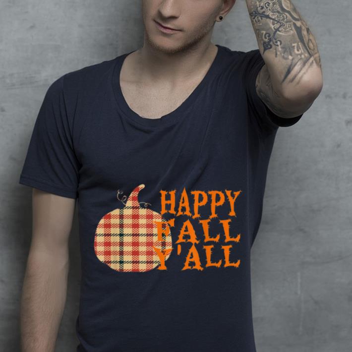 Official Halloween Happy Fall Y all Plaid Pumpkin shirt 4 - Official Halloween Happy Fall Y'all Plaid Pumpkin shirt