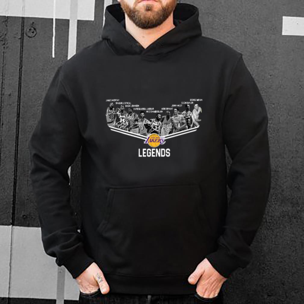 Official Los Angeles Lakers Legends players signatures shirt 4 - Official Los Angeles Lakers Legends players signatures shirt