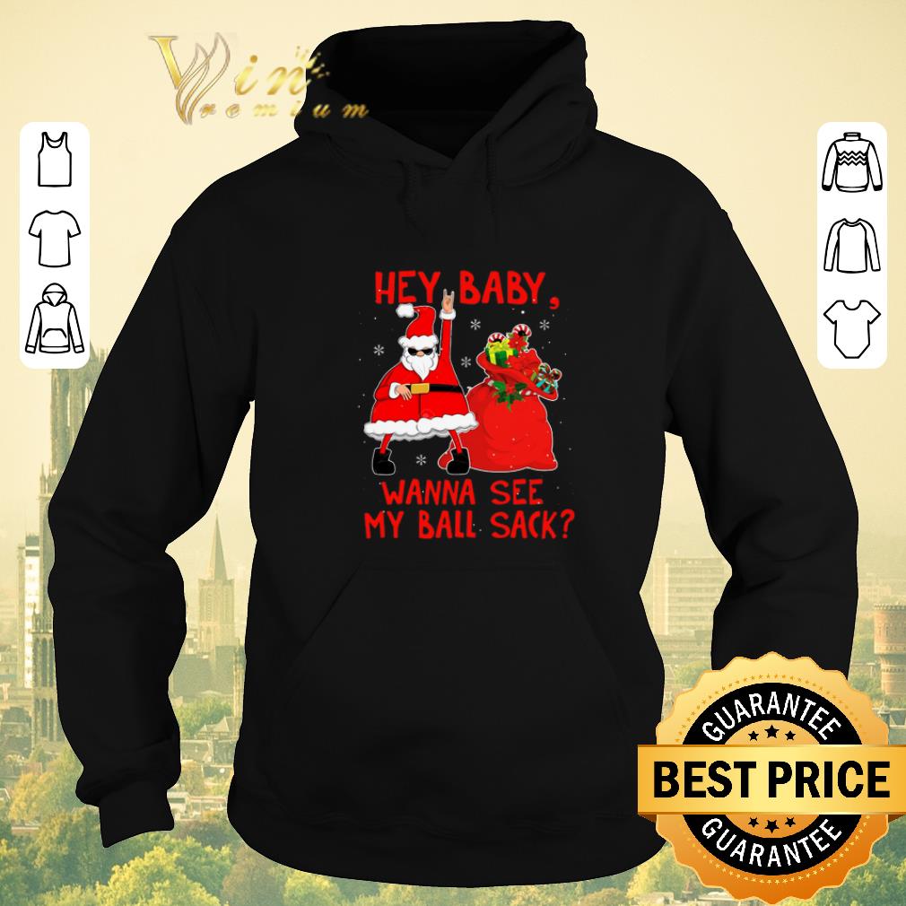 Official Santa Hey baby wanna see my ball sack Christmas shirt sweater Official Santa Hey baby wanna see my ball sack Christmas shirt sweater 4 - Official Santa Hey baby wanna see my ball sack Christmas shirt sweater