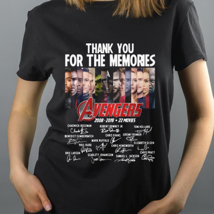 Official Thank You For The Memories Avengers 2008 2019 22 Movies Signatures shirt 4 - Official Thank You For The Memories Avengers 2008-2019 22 Movies Signatures shirt