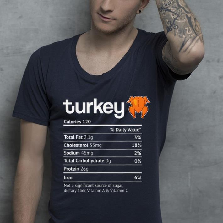 Official Turkey Nutrition Facts Funny Thanksgiving Halloween Costume shirt 4 - Official Turkey Nutrition Facts Funny Thanksgiving Halloween Costume shirt