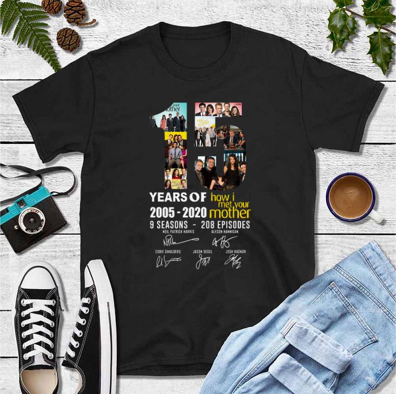Original 15 Years of How I Met Your Mother 2005 2020 9 Seasons 208 Episodes Signatures shirt 4 - Original 15 Years of How I Met Your Mother 2005-2020 9 Seasons 208 Episodes Signatures shirt