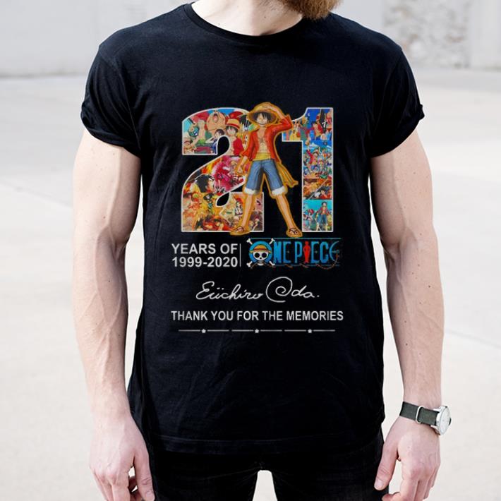 Original 21 Years Of One Piece 1999 2020 Thank You For The Memories Signature shirt 4 - Original 21 Years Of One Piece 1999-2020 Thank You For The Memories Signature shirt