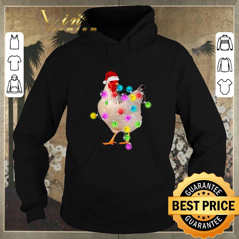 Original Chicken santa Christmas lights shirt sweater Original Chicken santa Christmas lights shirt sweater 4 - Original Chicken santa Christmas lights shirt sweater
