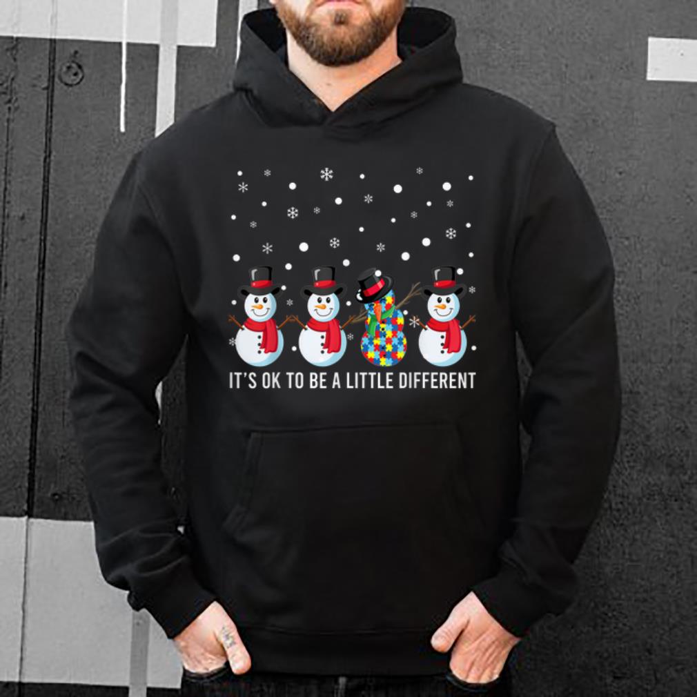 Original It s Ok To Be A Little Different Snow Man Autism Awareness shirt 4 - Original It's Ok To Be A Little Different Snow Man Autism Awareness shirt