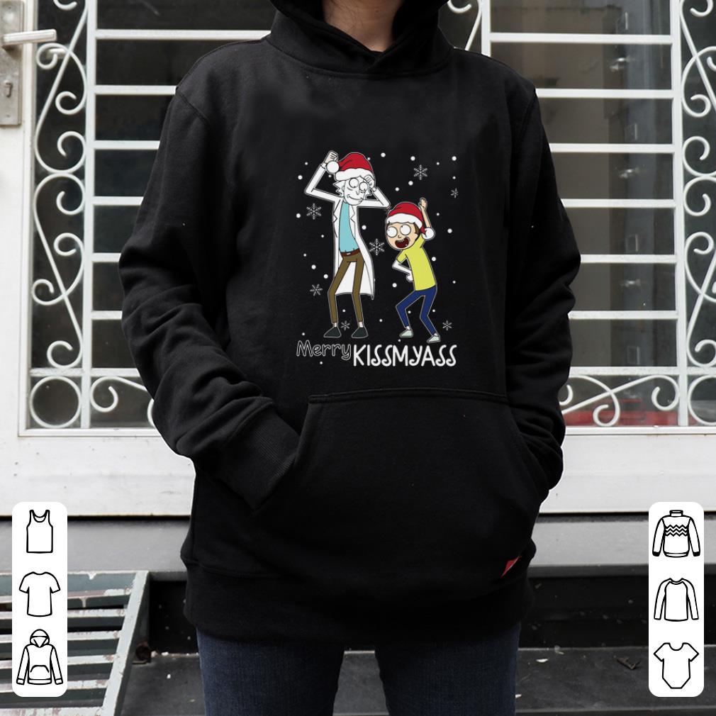 Original Merry kissmyass Santa Rick and Morty shirt 4 - Original Merry kissmyass Santa Rick and Morty shirt
