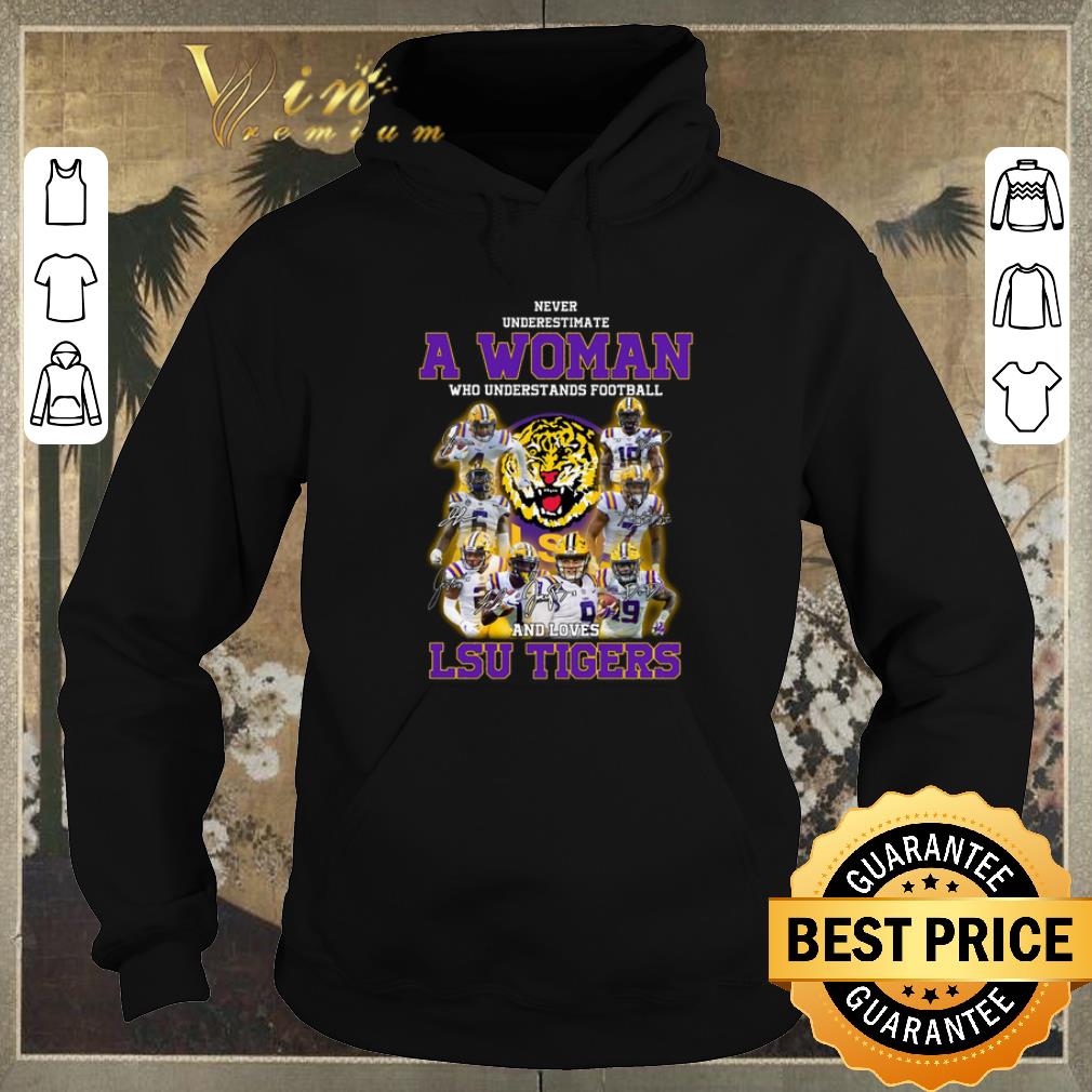 Original Never underestimate a woman who understands football LSU Tigers shirt sweater 4 - Original Never underestimate a woman who understands football LSU Tigers shirt sweater