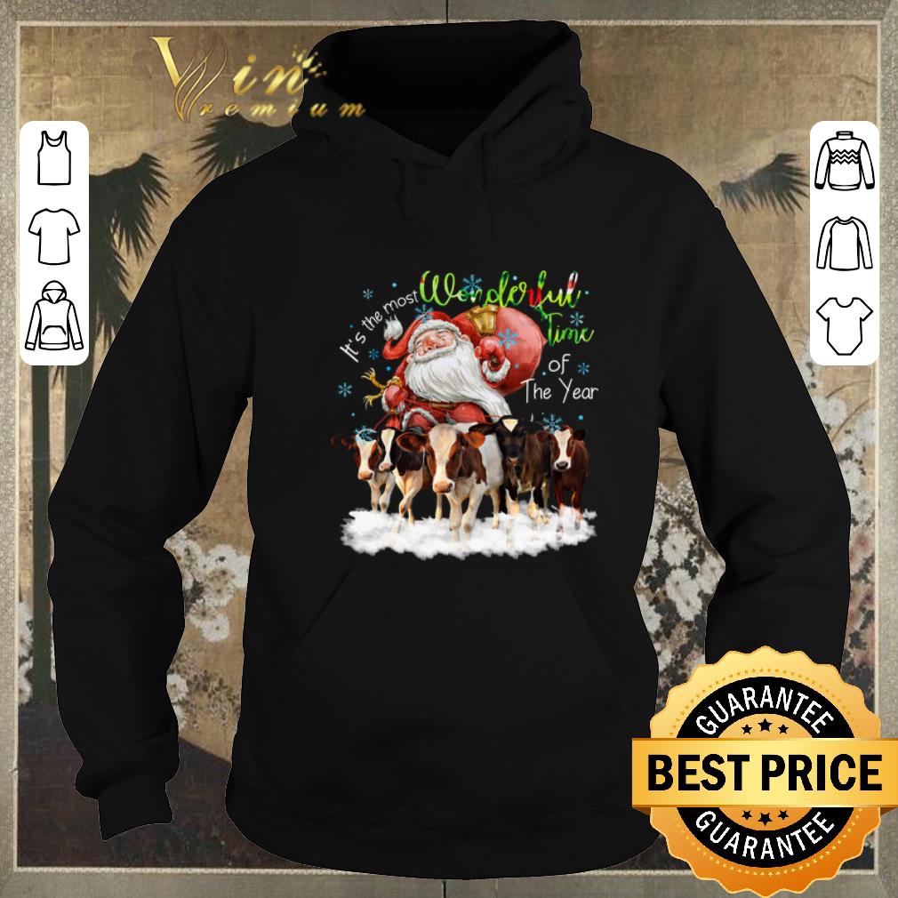 Original Santa riding Cows It s the most wonderful time of the year shirt sweater 4 - Original Santa riding Cows It's the most wonderful time of the year shirt sweater